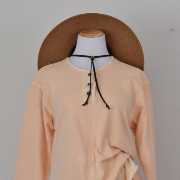 Vintage‎ 80s All Cotton Pale Yellow/Orange Sweatshirt size M - Picture 10 of 13